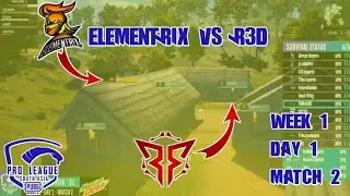 R3D Esports Vs Elementrix In Pmpl  South Asia Season 2  Match 2 Day 1 Week 1