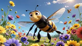 Benny Bee Buzzes Around | Flying & Nature Song for Kids | Nursery Rhymes and Baby Learning Fun