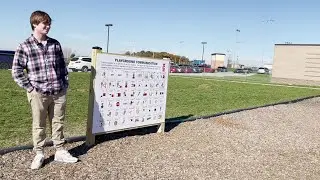 Trafalgar High School senior builds alternative communcation board for Eagle Scout project