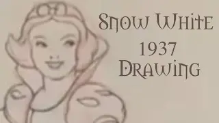Snow White Disney animation art drawing