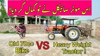 Can 70cc Bike Pull a 1800kg Tractor? Experiment🔥