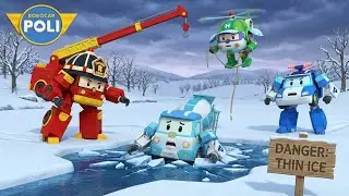 Thin Ice Danger! ❄️ | Robocar Poli | Frozen Lake Rescue & Winter Safety for Kids