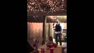 Derrick singing at his bro Bryan & Christy's Wedding