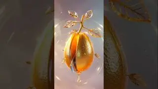 Glowing Glass fruits 🌰🍓| Surreal ASMR Art in 8K