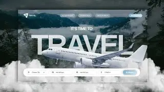 Build a Stunning Travel Booking Website with HTML & CSS  Airplane Animation + Glassmorphism UI