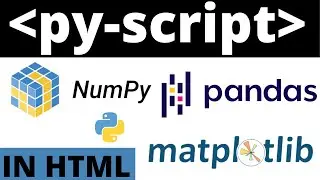 How to import numpy pandas and matplotlib libraries in pyscript and use with html