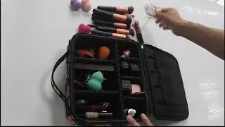 Travel Makeup Train Case Makeup Cosmetic Case Organizer Portable Artist Storage Bag