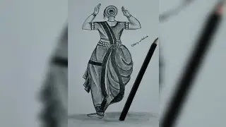 :how to draw a traditional dancing girl sketch: