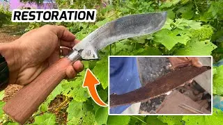 An Old Handmade Rusty Machete Knife | RESTORATION