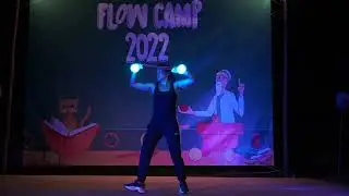 Irina Yevseyeva glow poi performance Flow camp 22