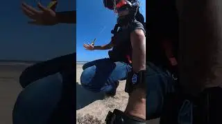 Skydiver Beach Landing