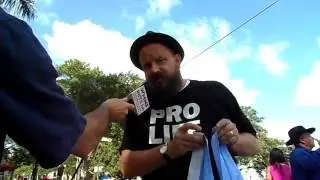 Pro-life protest at St. Pete pride flag ceremony: WMNF News