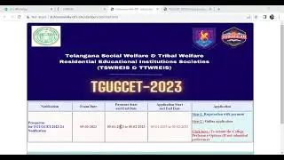 TGUGCET-2023 Notification / Telangana social welfare & Tribal welfare Degree admissions Entrance