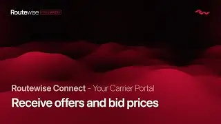 Receive offers and bid prices - Routewise Connect - User Help