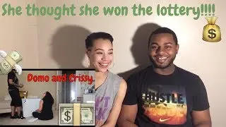 Couple Reaction to Domo and Crissy Fake Lottery Ticket Prank!!!