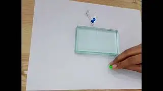 How to refraction of light through the glass slab by Arisha Khan #new video#