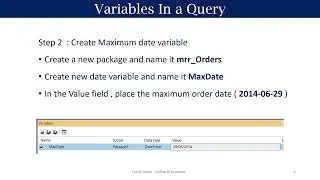 Using Variables in Queries | Dynamic SSIS Packages