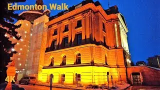 Winter walk at Alberta Legislature, Edmonton, AB, Canada