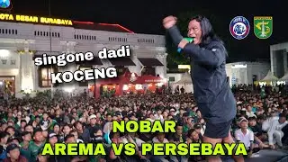 Cak Tessy Pimpin Chant Ribuan Bonek, Halaman Polrestabes jadi serasa di Stadion, Nobar vs Arema FC