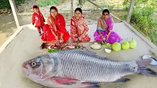 3kg ওজনের কাতলা মাছ দিয়ে রেশমি কাতলা রান্না করলাম সবাই বলল দই কাতলার থেকে ভালো সাথে লাউ ডাল