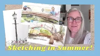 Sketching by the river, visiting an artist community on Eel Pie Island 2022 June sketch vlog