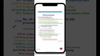 ITR PROCESSED REPORT 26.10.2025 #itr #process #report #tds #refund #highlights @accountingandexcel