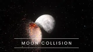 Moon Aitken Impact Collision Simulation | 4K