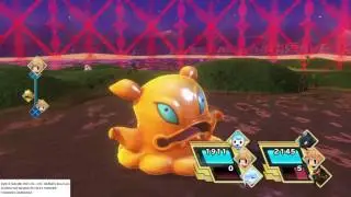 WORLD OF FINAL FANTASY: Giant Flan battle