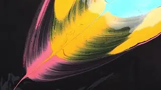 Pintar LA PLUMA perfecta con cuerdas | PINTAR CON HILO | Acrílicos Fluidos y Pouring en español