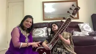 Maseetkhani Gat Tutorial on Sitar, मसीतखानी गत| Dr.Shantanu Sharma wth her student Zakia