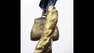 70cm Abstract Bronze Man Sculpture Traveler Statue Multicolor Replica Modern Art Decor Gift