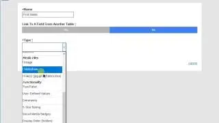 Database: create edit fields