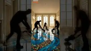 We Created a River Illusion Epoxy Floor🌊