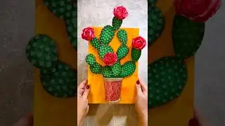 DIY Cactus Decorative Painting 🌵🌺✨