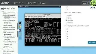 Testout ｜ Network + ｜ 4 4 7 Lab： Use IPV4 Test Tools