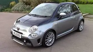 ONE OF THE VERY FEW CONVERTIBLE ABARTH 695 RIVALE FOR SALE IN UK + AKRAPOVIC EXHAUST SOUND