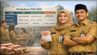 Perbedaan THR PNS, PPPK dan Paruh waktu 2026