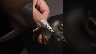Манікюр втиркою та наклейками #манікюр #nails #manicureathome #nailart