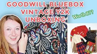 THE MOST I'VE SPENT ON AN INVENTORY MYSTERY BOX - Goodwill Bluebox Curated Y2K & Vintage Unboxing!
