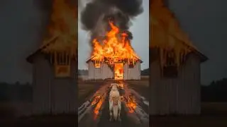 Golden Retriever Rescues Trapped Horses from Burning Stable #rescue #dog #animal #goldenretriever