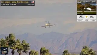 Gulfstream G450, N479FX, Taking on Crosswind at arrival to LAS Vegas Airport.