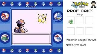 Pokemon Blue Professor Oak Challenge VOD 2