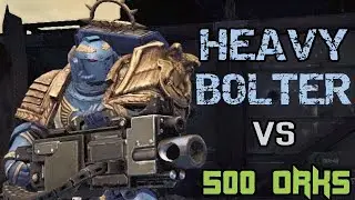 Heavy Bolter gameplay | Ultramarine vs 500+ Orks! - Exterminatus, Warhammer 40000: Space Marine