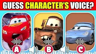 🔊Guess The Voice Quiz! | Pixar Cars Movie | Lightning McQueen, Sally Carrera, Mack, Mater, Guido