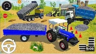 Jcb And Unloaded Stones For the Tractor and lorry Truck 🚛 In Game Video. ll Indian Vihical Simulator