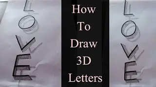 how to draw 3D letters || with tricks || easy method || #3ddrawingeasy #3ddrawing #3dart #easysketch