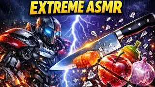 Extreme Mix ASMR ⚡ Cars Turn Into Robot + Crystal Fruit Cutting + Thunder Sound