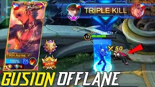 HOW TO DOMINATE YOUR ENEMY IN SIDELANE USING GUSION?! OFFLANE GUSION GAMEPLAY | Astre | MLBB