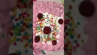 Pink cherry cake design #shorts