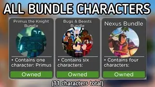 All Bundle Characters Showcase (Roblox Arsenal)